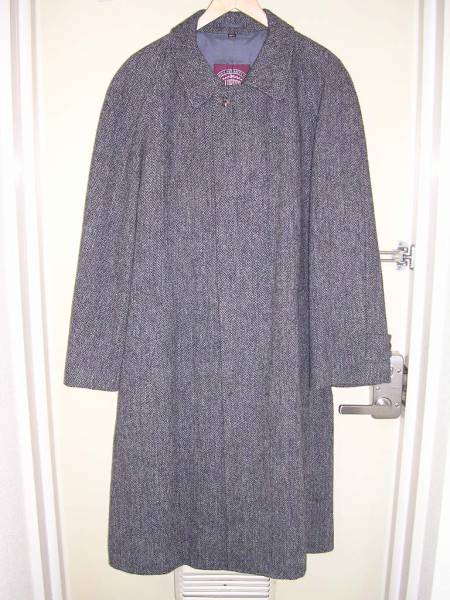 J.PRESS×HARRIS TWEED ヘリンボーンウールステンカラーコート 96A7