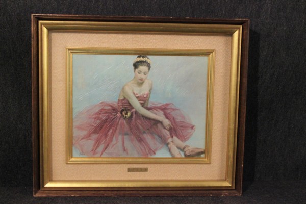 美術品 菅沼金六 婦人画 工芸品 額装 7811 I