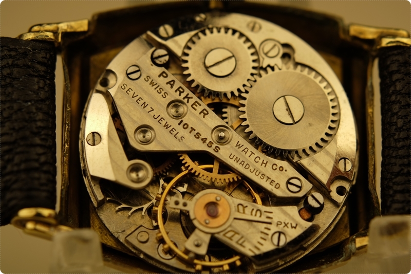 PARKER トノーケース アンティーク時計 スモセコ 24時間目盛 1960年代 