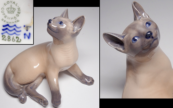 △敬逢△ロイヤルコペンハーゲン 猫図フィギュリン 保証品 2026年最新