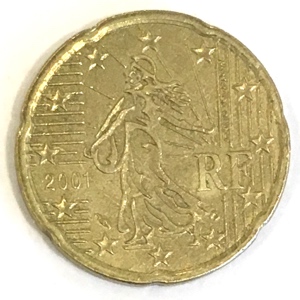 ユーロ　20セント　200枚　　硬貨　まとめ売り 20セント (ユーロ) 硬貨 コイン フランス 2001年(ヨーロッパ)｜売買
