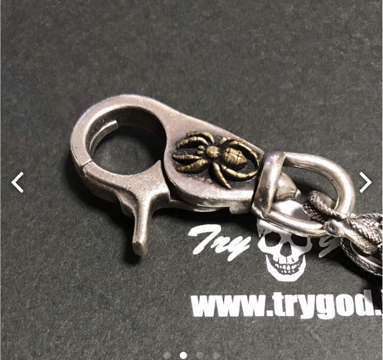 重厚カムタム トライゴッドTryGod スネークスカルキーチェーン 925 重厚カムタム トライゴッド trygod スパイダー スネーク キーチェーン
