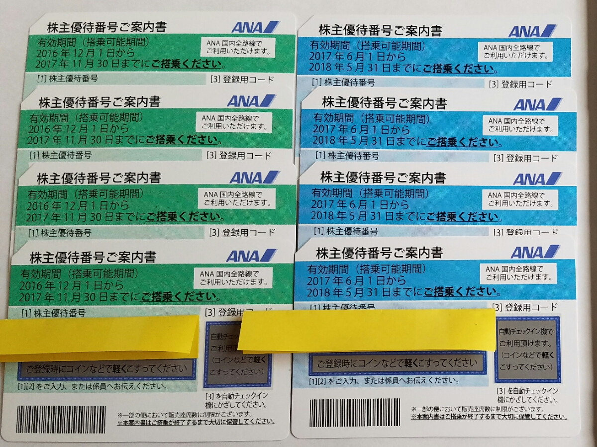 【簡易書留込み】ANA株主優待券8枚セット　即決特典あり！_1