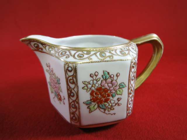 ※希少品 当時物 オールドノリタケ 金彩 ミルクポット ミルクピッチャー クリーマー ジャグ バックスタンプグリーンMマーク入り 米国輸出
