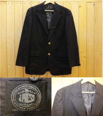 ☆1548J.プレス【J.PRESS】紺ブレ金釦段返り3釦ウールシングルジャケットブレザーA6
