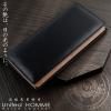 11686BE◆馬革（ホースハイド）×牛革（カウハイド）製メンズレザー長財布◆外側ブラック/内側ベージュの限定カラー◆人気ブランド1円～