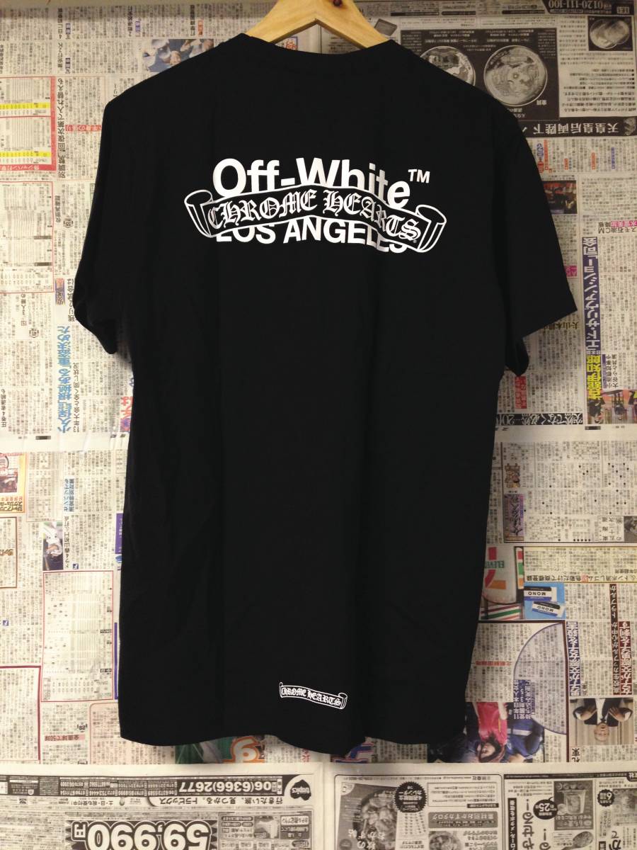 OFF WHITE　Chrome Hearts　クロムハーツ　バックプリント　Ｔシャツ
