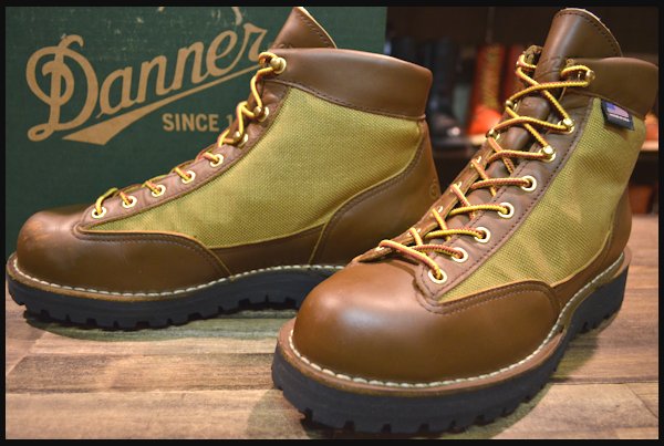 【9EE 箱付 良品 白タグ】Danner ダナーライト3 ブーツ 33234 茶 ブラウン ゴアテックス HOPESMORE