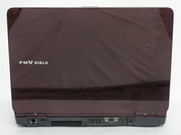 大容量HDD-500GB Wi-Fi有 あずき色 紫 ノートパソコン 15.6型 中古 富士通