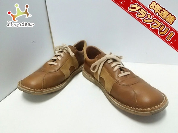 カンペール CAMPER 靴 シューズ 39 レザー×スエード ブラウン×ライト 