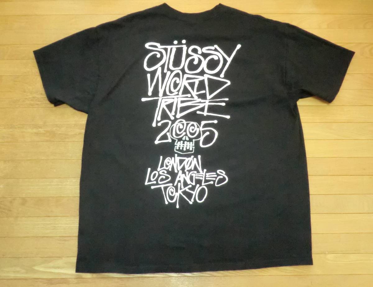stussy ステューシー 25周年記念アニバーサリー WORLD TRIBE Tシャツ 