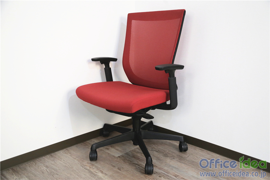 中古/オカムラ/エスクード/座クッション/背メッシュ/オフィスチェア/OKAMURA/可動肘/ESCUDO/C497ZR/事務椅子 /アジャストアーム/ハイバック