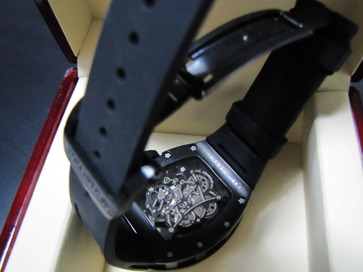 □28800振動□RICHARD MILLE type□ 自動巻き スケルトン Dバックル 