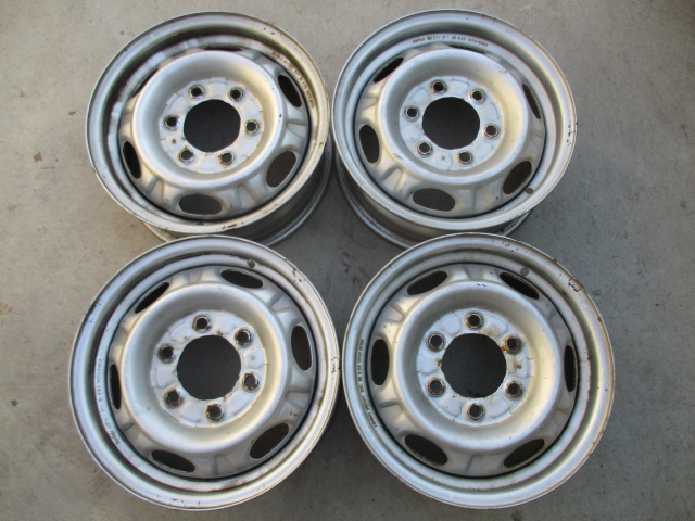 ▽3507 日産 キャラバン等 15インチ スチールホイール 4本