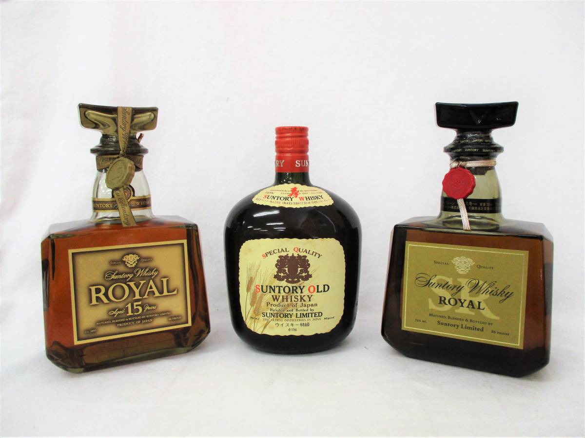 サントリー ローヤル 15年 ゴールドラベル 43% 山崎15年モルト 750ml 