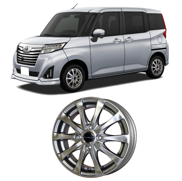 新品 ブリヂストン VRX 165/65R14&アルミ ルーミー タンク パッソ