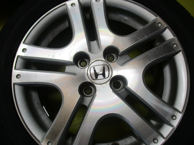 ホンダ　フィット純正アルミ　15インチ　6J　（+53）4/100　+ファルケン　ジークスZE912　185/55R15　４本セット