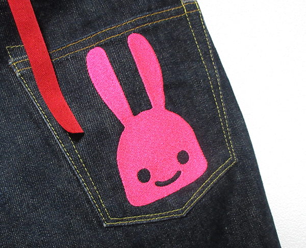CUNE キューン うさぎ刺繍 デニムパンツ W30
