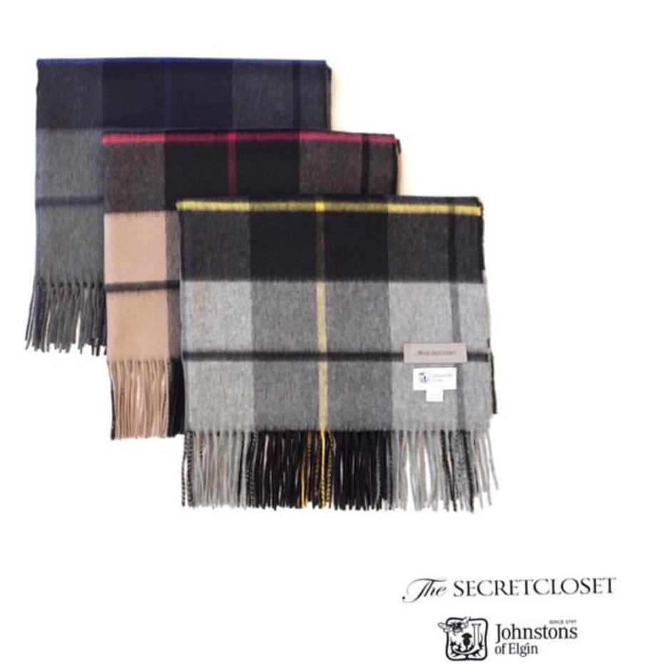 新品未使用即決 　The SECRETCLOSET×Johnston's　別注ストール　シークレットクローゼット別注　ジョンストンズ　ドゥロワー　