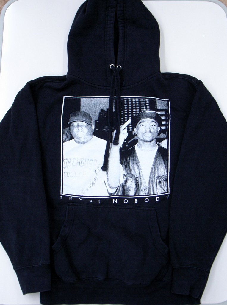 90's レア TUPAC X BIGGIE TRUST NOBODY Parka Black Size M 2pac X The Notorious B.I.G ビンテージ rap tee tees T