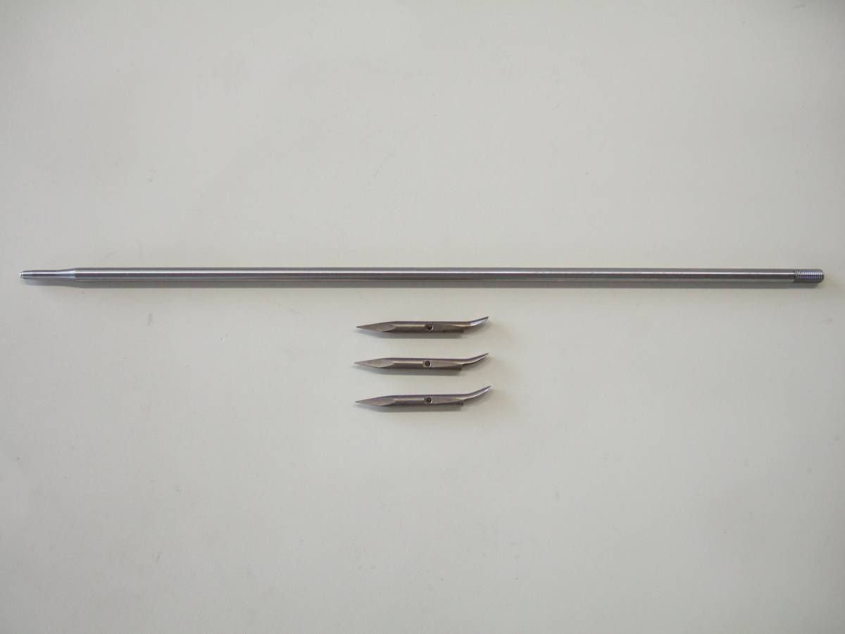 押し棒1本（60cmφ7）＆岬銛（チョッキ）３個セット　　削り出し　手銛用