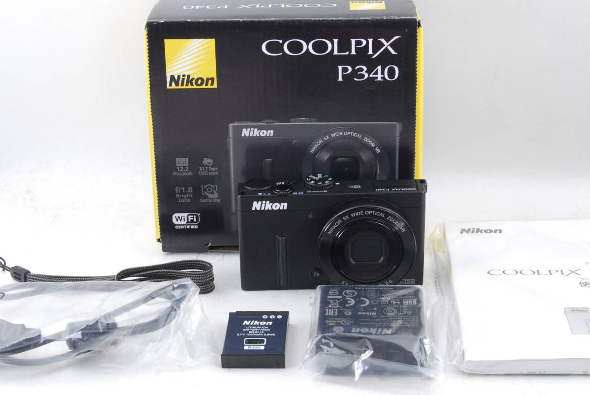中古美品♪ Nikon ニコン COOLPIX P340 ♪ COOLPIX P340 ブラック 価格 