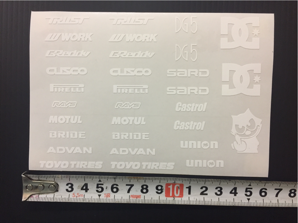 ドリラジ　ラジコン　ドリフト　1/10　ボディ　カスタムメイク　オリジナルステッカー　白_2