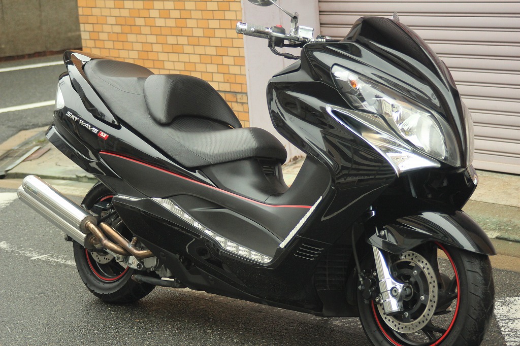 バイク スカイウェイブ250 マフラー左右2本出し