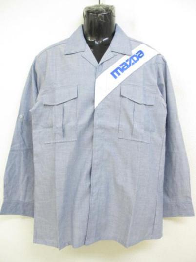 【未使用/当時物】 mazda マツダ 長袖 ワークシャツ L ②_1