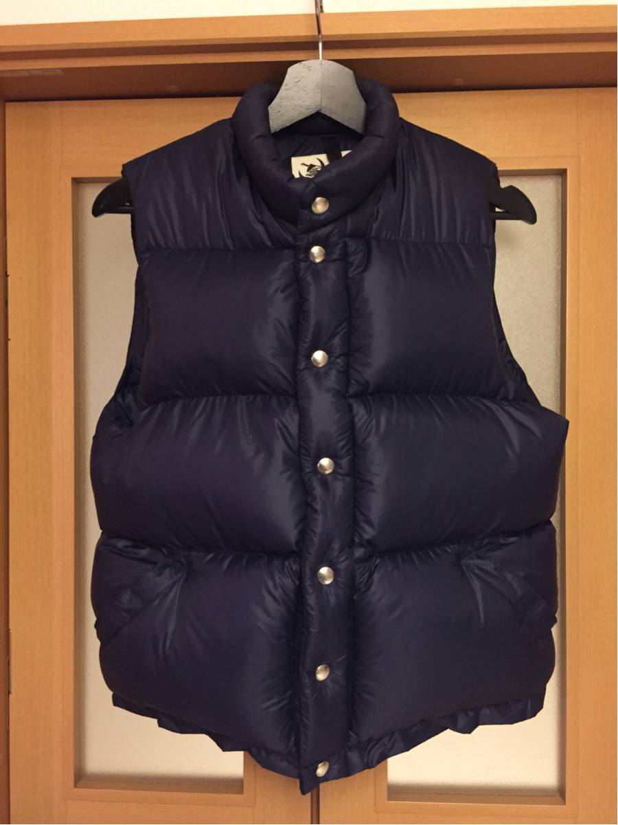 crescent down warks クレセントダウンワークス イタリアアンベスト 別注 ストリークフリーナイロン サイズM