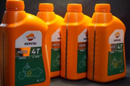 送税込4，520(関東地区) レプソル V-TWIN 20w50■ビッグツイン(2気筒)，旧車，絶版車/大排気量空冷エンジン用■街乗り～長距離 4L(1Lx4本)②