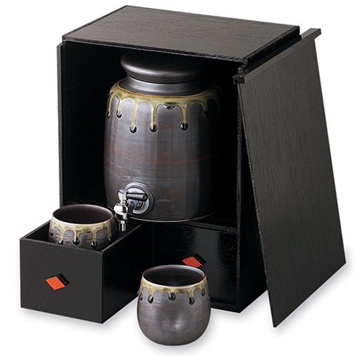 ●有田焼 焼酎サーバーセット 焼酎サーバー1900cc カップ2個 木箱入り 新品送料込