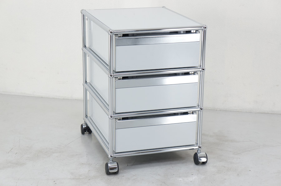 USMハラーシステム ☆USMハラー☆ロールボーイ3段【鍵欠品】☆デスク