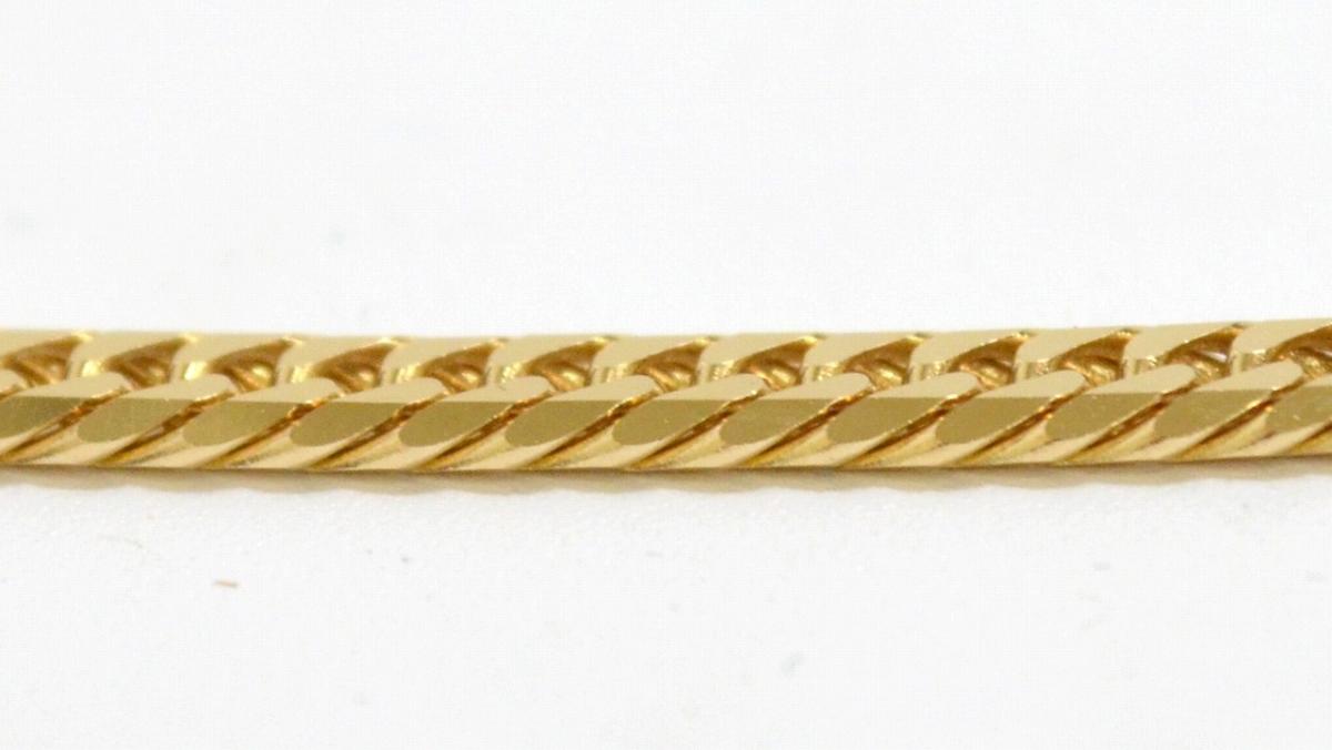 18金喜平 キングラム[fui] 美品 K18 YG 18金 6面 喜平 造幣局刻印