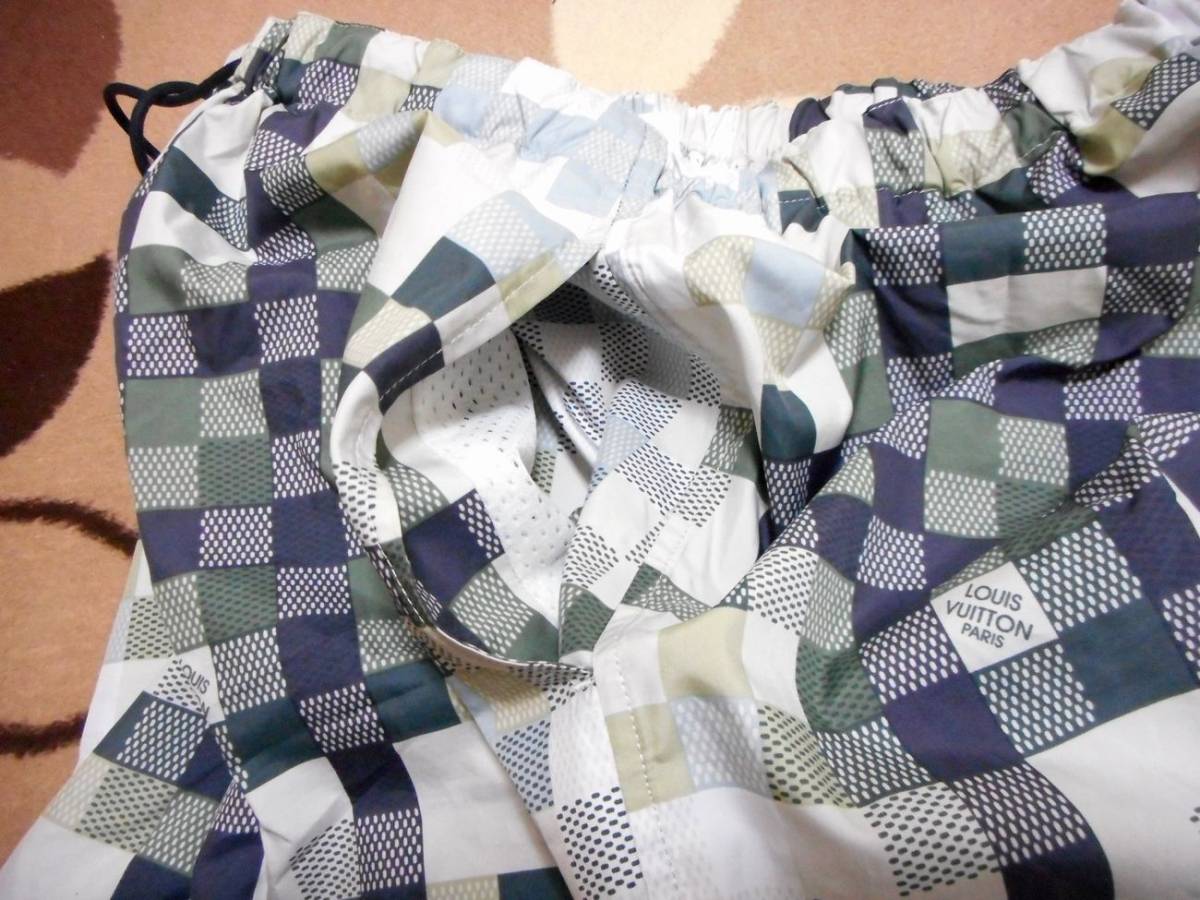 正規 美品 ルイヴィトン チェック 水着 スイムウェア メンズ LOUIS