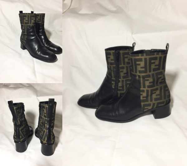 FENDI ビンテージ フェンディブーツ 24cm made in ITALY ズッカ柄 2018冬 お洒落