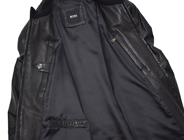 新品同様 定価18万円 黒ラベル ヒューゴボス HUGO BOSS リッチ＆ソフトラム