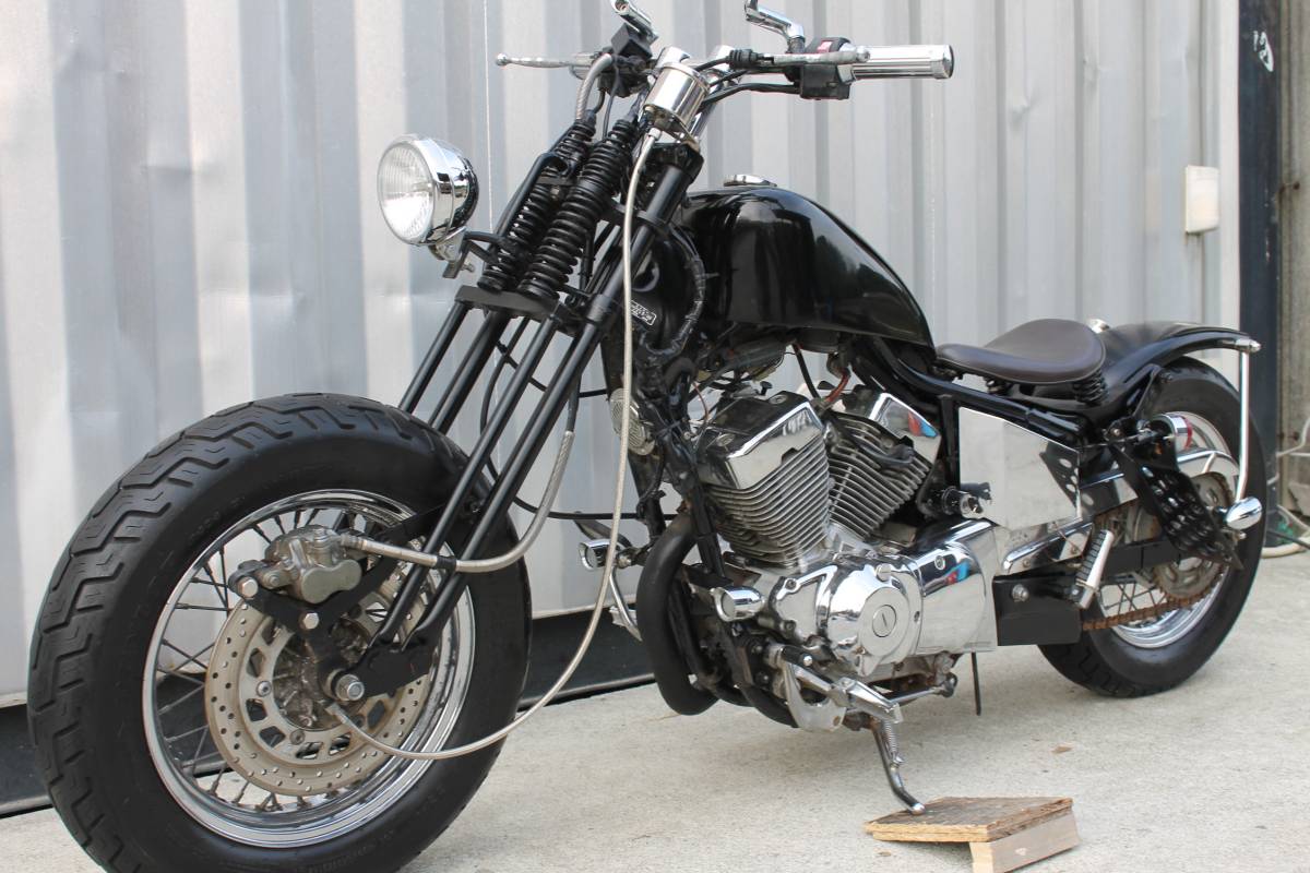 YAMAHA　フルカスタム　ビラーゴ250　チョッパー　フリスコ お世話になります！ 先日買付したビラーゴ250の仕上げ、撮影
