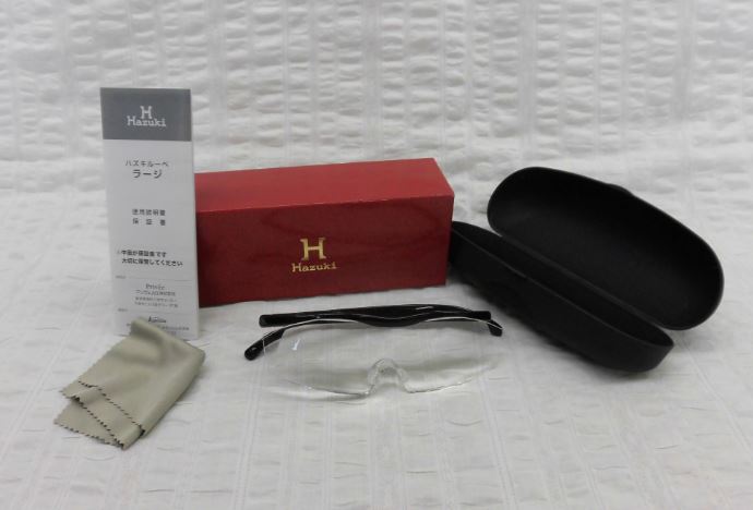 新製品◆ハズキルーペ◆拡大率アップ◆1.85倍◆ラージ　ブルーライト対応　クリアレンズ◆黒　新品　ブルーライト３５％カット