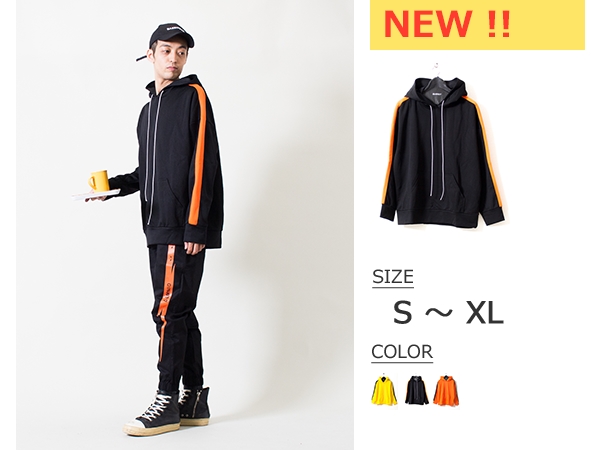 【11/11 新着 】 パーカー ◆ 黒 ブラック ◆ M / 新品 日本 / ポリエステル ドローコード オーバーサイズ ドロップショルダー 洗い加工
