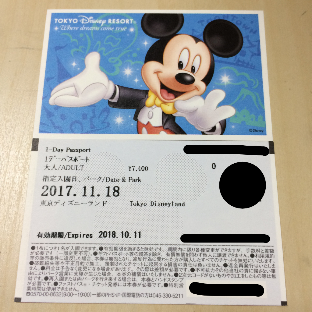 指定入園日2017.11.18、送料無料！ 東京ディズニーランド １デーパスポート 大人２枚セット！有効期限2018.10.11！