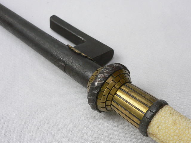 ◇捕物道具 鮫皮巻柄十手 丸棒身 35.1cm◇ 武具