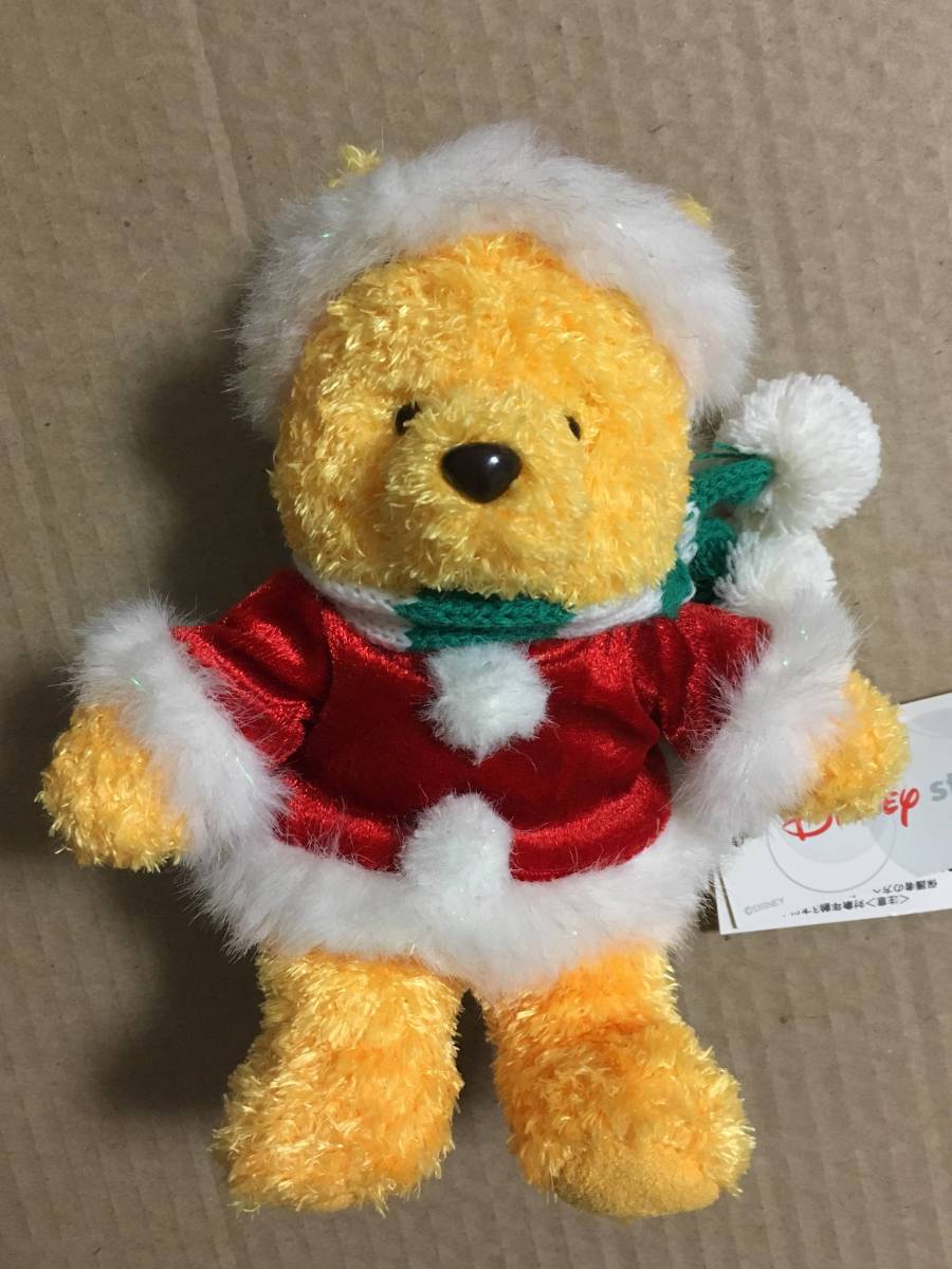 くまのプーさん ぬいぐるみ ALL SEASONS POOH 12月 サンタ クリスマス ディズニーストア 約17cm_1