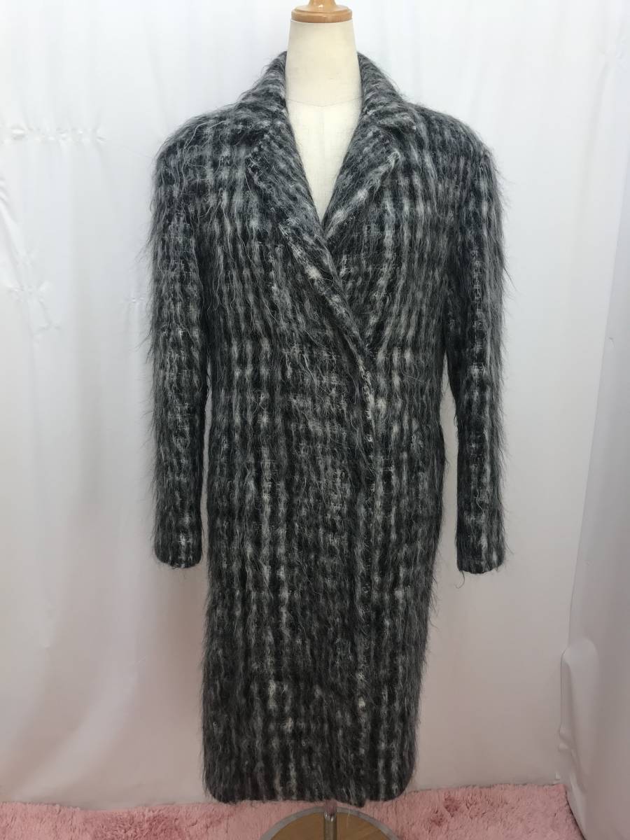 C11068) スポーツマックス SPORTMAX モヘア・ウール混 チェック柄 