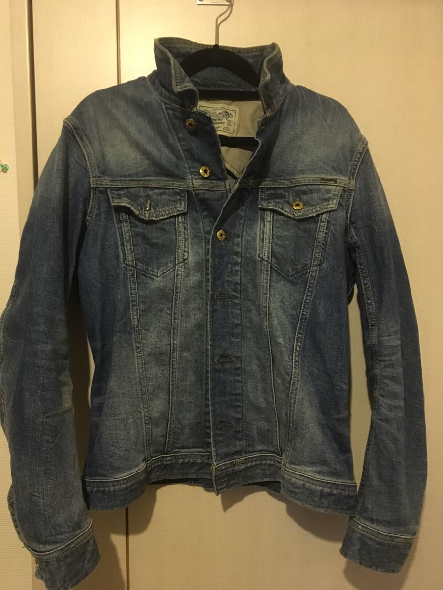 未使用 DIESEL ディーゼル ダメージ加工 デニムジャケット タグ付き 