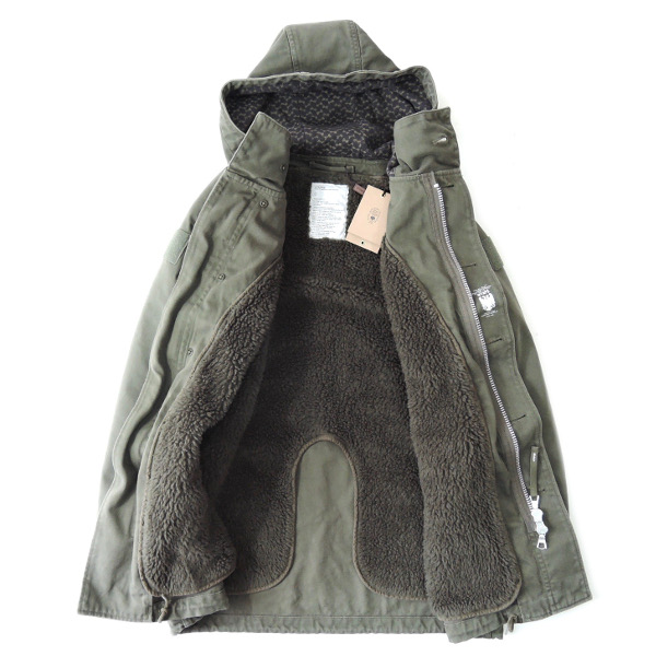 14aw wtaps M-64 ミリタリーパーカー 裏ボア モッズコート オリーブ size1 TET着■1215
