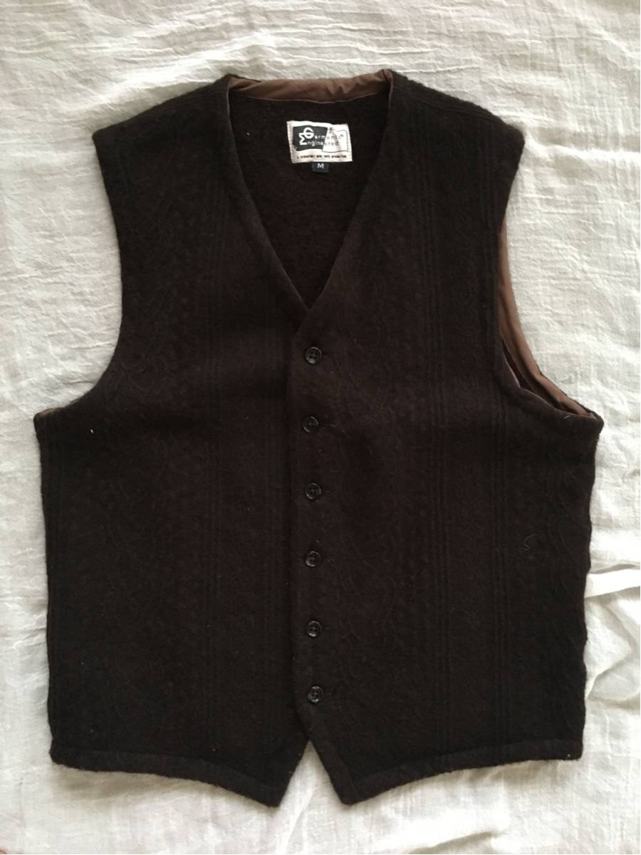 ENGINEERED GARMENTS ニット ベスト size M ブラウン MADE IN USA 美品