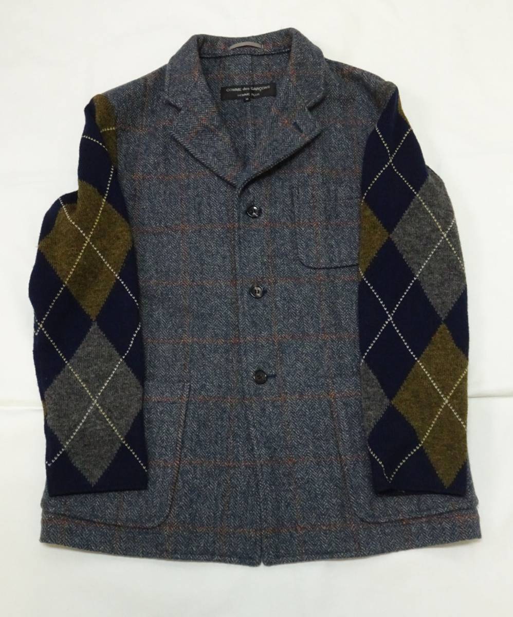 COMME des GARCONS コムデギャルソン HOMME PLUS 袖ニット切替ジャケット SizeM 1996年