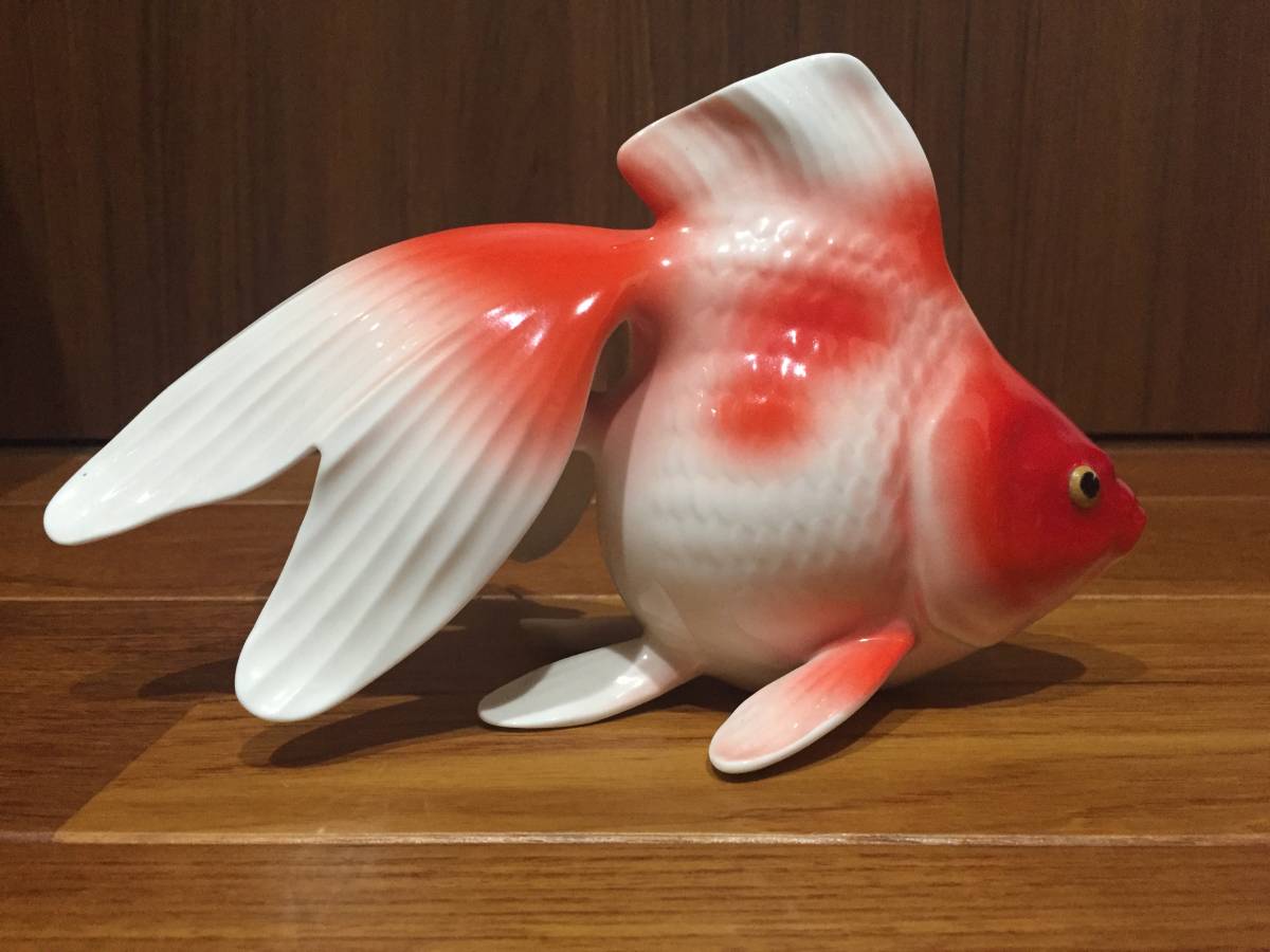 ★☆【トナカイ印】オールドノリタケ　金魚　大　置物☆★