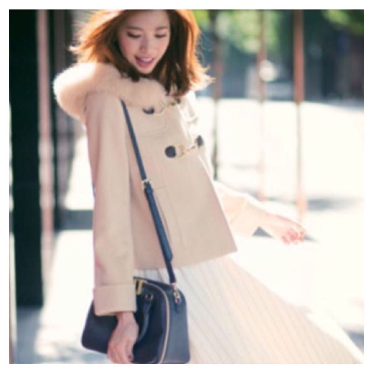 新品タグ付き☆レッセパッセ FOXファー ビットショートダッフルコート 38 定価45360円 コート リアルファー